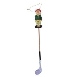 Vintage Gnome Golfer Ornament With Golf Club